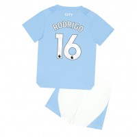 Manchester City Rodri Hernandez #16 Domáci Detský futbalový dres 2023-24 Krátky Rukáv (+ trenírky)